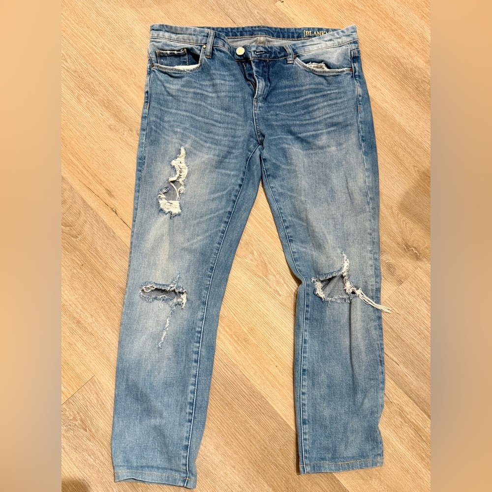 Blank NYC Light Blue Distressed Boyfriend Jeans